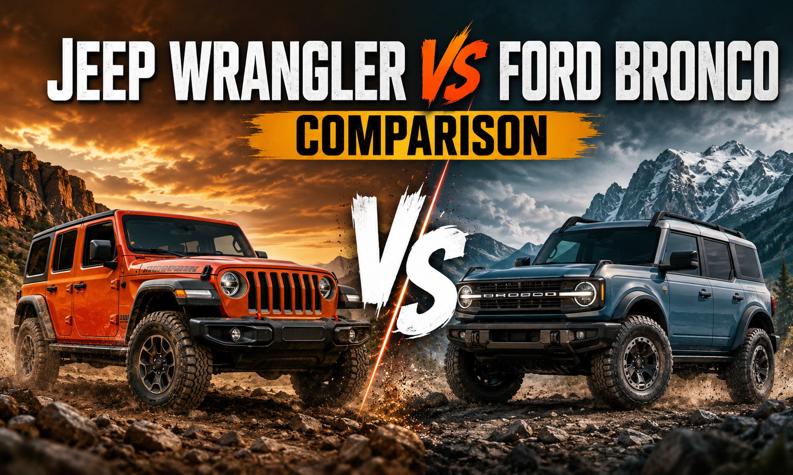 Jeep Wrangler vs Ford Bronco Comparison